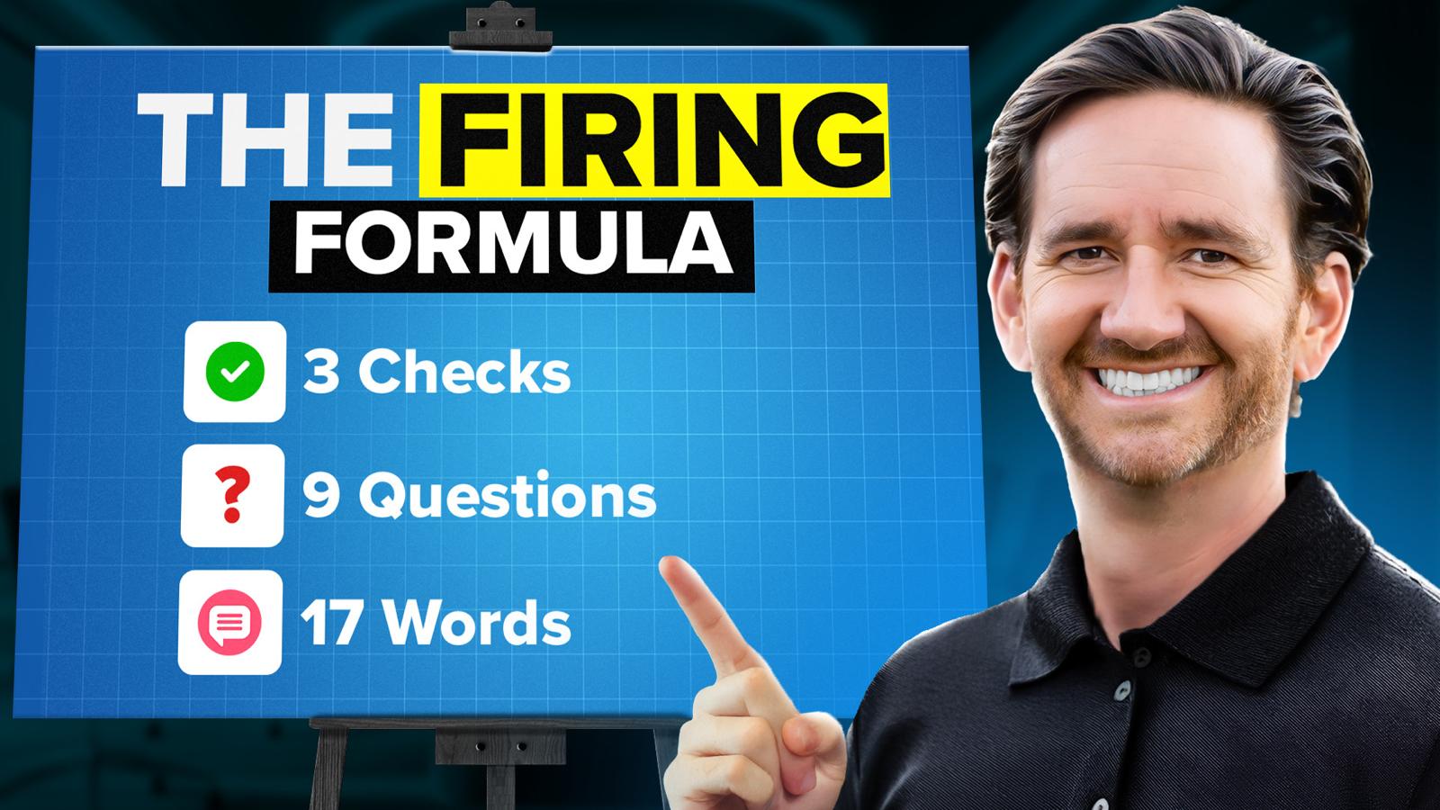 Thumbnail Image of a guy with his content "the firing formula"